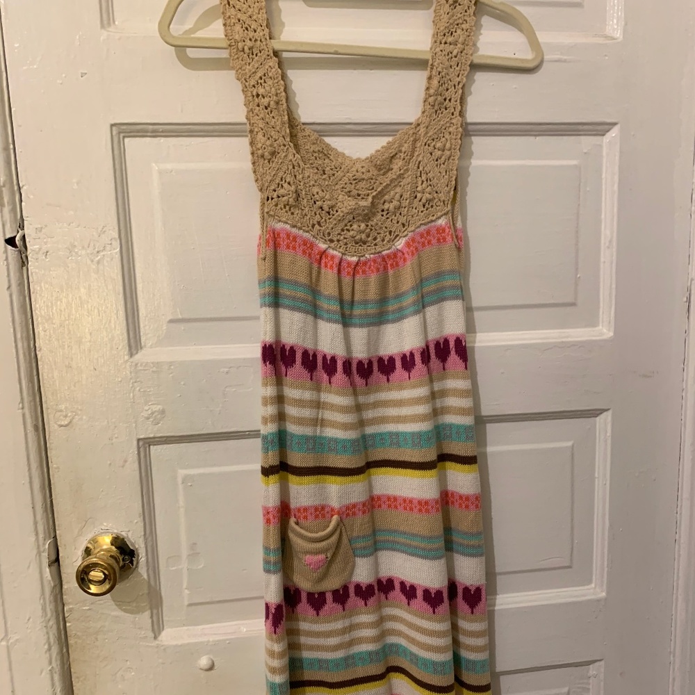 American Retro Heart Pattern Sleeveless Tank Dress